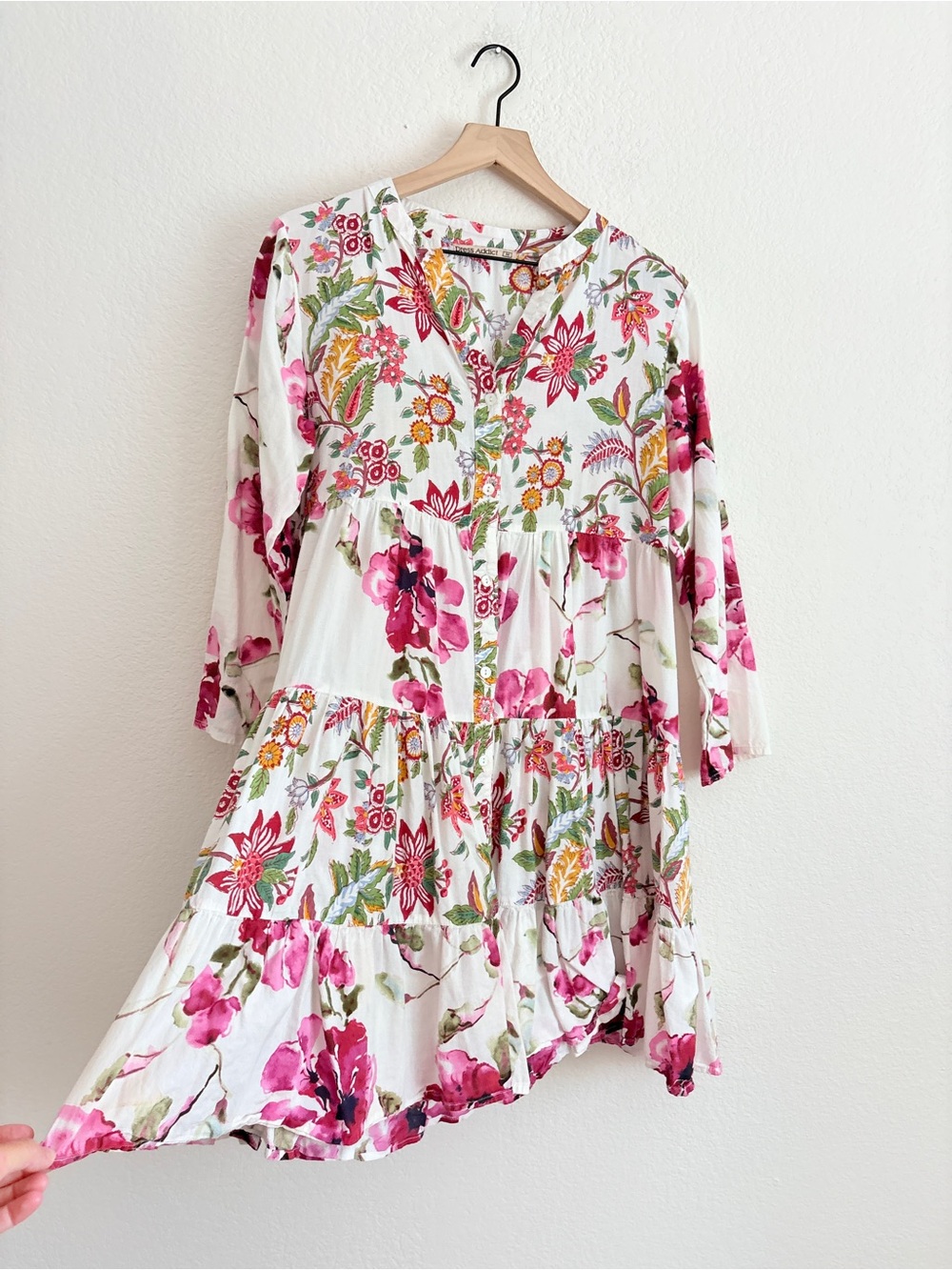 Dress Addict Cotton Floral Tiered Mini Dress